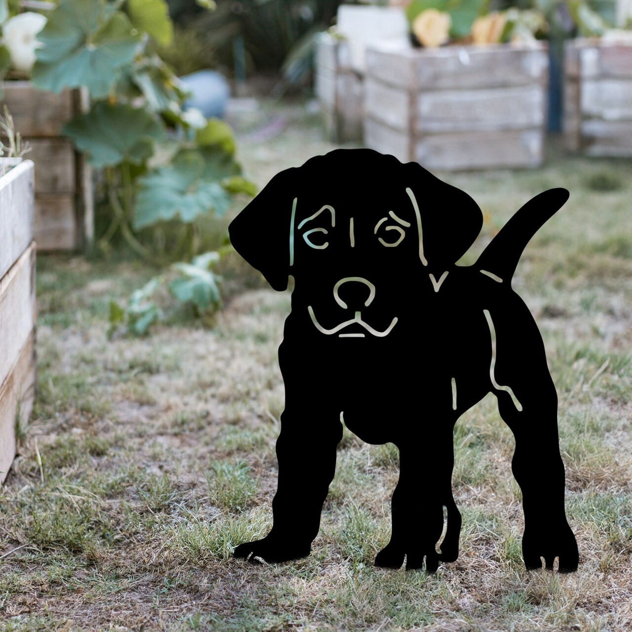 Obiect decorativ de grădină, Amicable 01, 40x33 cm, Negru - imagine 7